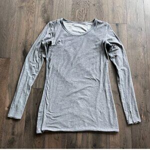 Lululemon Every Yogi Reversible Long Sleeve Top Size S Gray Double Layer Yoga